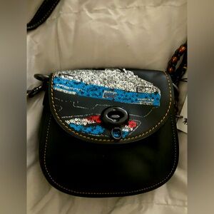 NWT Coach RARE leather car detail saddlebag